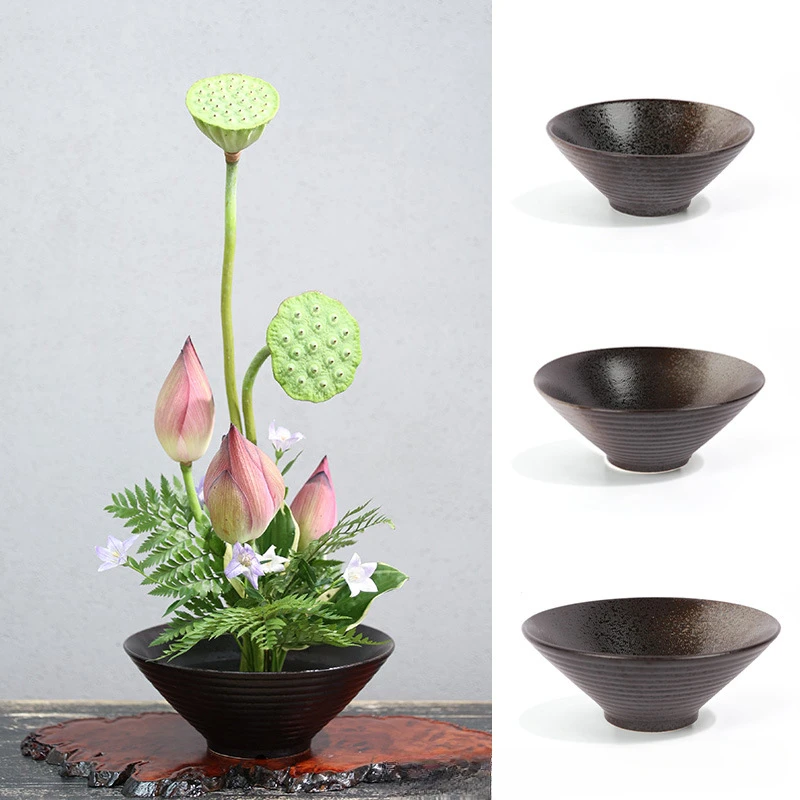 Ikebana Vase Kenzan - Japon Kurbağa Vazo Seramik Buket Çiçek