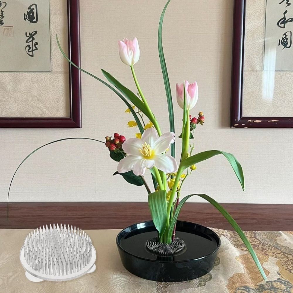 Ikebana Vase Kenzan - 1/3 adet şeffaf Ikebana kök tutucu
