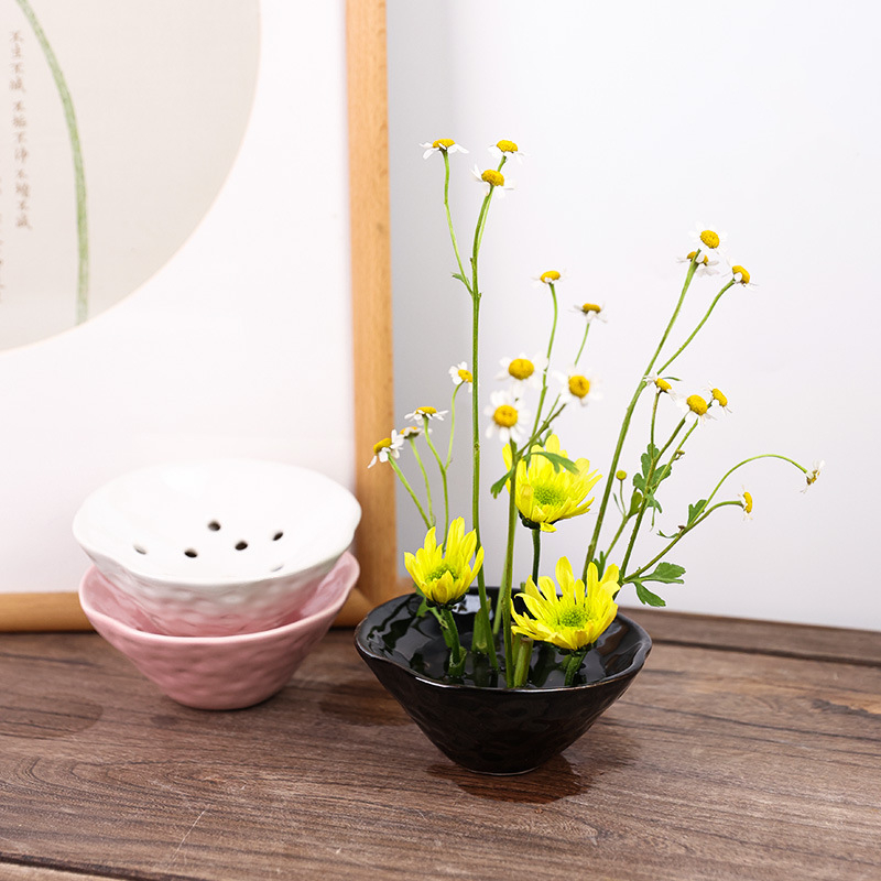 Mağaralar çiçek kaseler serami - Ikebana Vase Kenzan incelemesi ve fiyatı