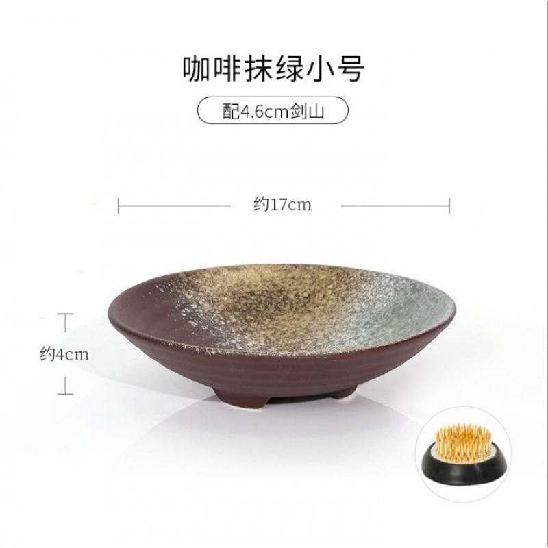 Retro Zen Seramik Üç Ayaklı Çi - Ikebana Vase Kenzan incelemesi ve fiyatı